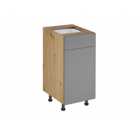 Kuchyňská dolní skříňka Langen D40S1 P/L, béžová/dub artisan Kuchyňská dolní skříňka Langen D40S1 P/L, béžová/dub artisan