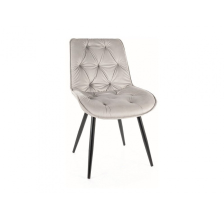 Jídelní židle CHERRY II, světle šedý Bluvel 03/černý mat Jídelní židle CHERRY II, světle šedý Bluvel 03/černý mat