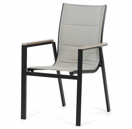 Zahradní židle, hliník, síťovina, béžová, AZC-S1110 BK