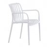 Zahradní židle plast, bílá, CT-X7029 WT