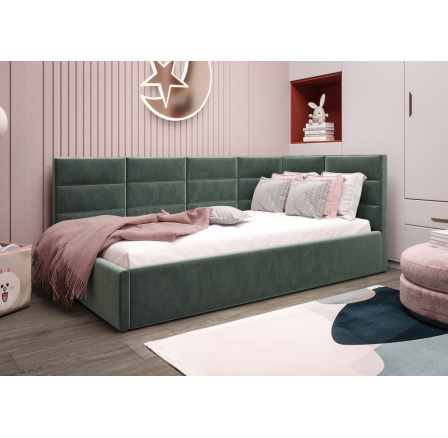 Postel ZAZU - tyrkysová - T72, Pravá strana