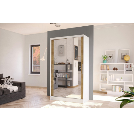 Skříň Kosta VII 100 - bílá/dub artisan