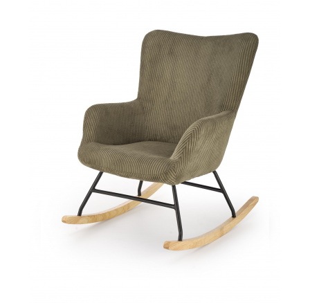 Houpací křeslo BELMIRO, Olivově zelené