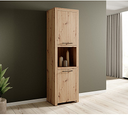 Vysoká skříň JANEZ Artisan+Černá