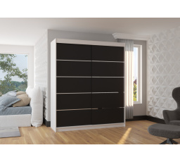 Posuvná skříň SPECTRA 180 Bílá+Černá