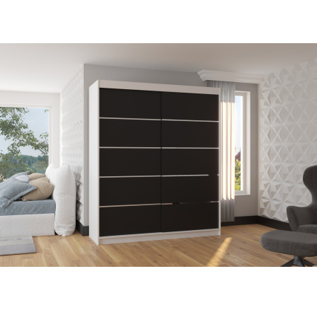 Posuvná skříň SPECTRA 180 Bílá+Černá