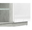 Tv komoda LUMENS 09, Beton/Bílý lesk