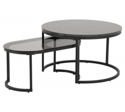 Sada stolků Spiro kouřové oválné