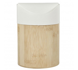 Mini koš na odpadky bambus/bílý
