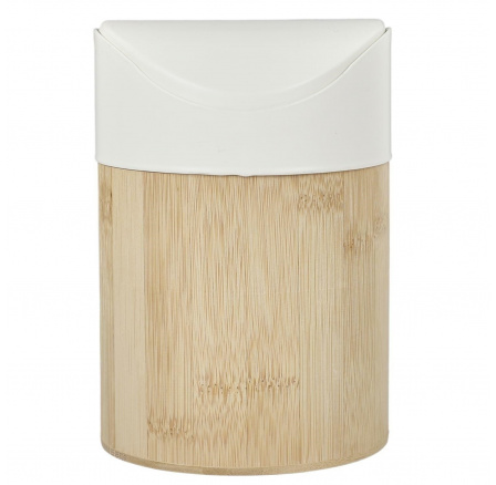 Mini koš na odpadky bambus/bílý