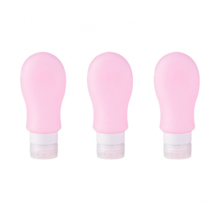 Sada cestovních lahviček SENYA růžová silikon 6x4x13 cm 892078