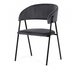 Jídelní židle, šedá, sametová látka, DCL-X7130 GREY2