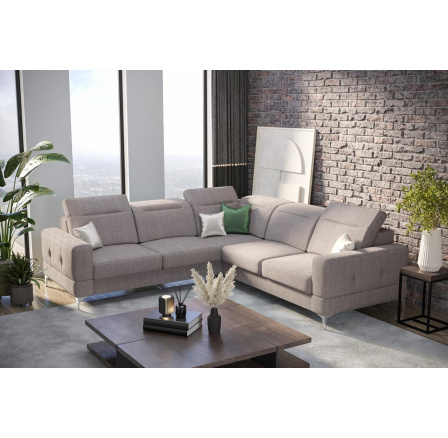 Rohová sedací souprava MALIBU MAX 250x250 - šedá , levá