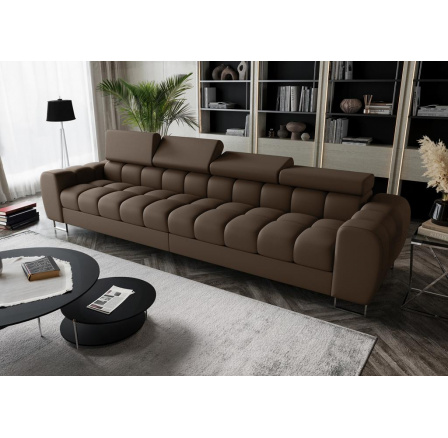 Sofa ASPEN IV 335 cm přírodní kůže - Kůže cappuccino