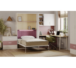 Sklápěcí postel FLEXI LUMIK Kašmír Růžová Antik