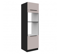 Kuchyňská skříň ARONA - 60 DPM-210 2F, Černá mat/Kašmír
