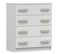 Komoda 4S SMYK I - 02, Bílá Mat/Sonoma