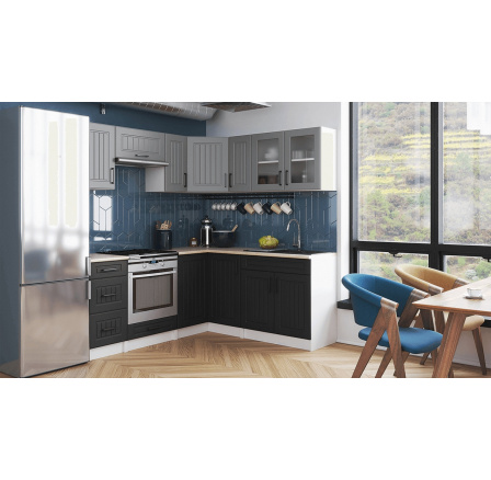 Rohová kuchyňská linka Romana popel/grafit MAT