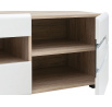 Tv komoda BYRON RTV2D2S/5/15, bílý lesk/ světlý dub san remo 