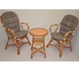 Sedací souprava Dian s područkami - polstry šedý melír