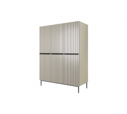 Šatní skříň Nicole 150, kašmír / černé nožky