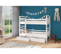 Dvoulůžková patrová postel ADA 180x80 Bílá