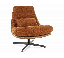 Křeslo FELICIA RAVEN, Skořicová 44/Ekokůže 233