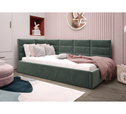 Postel ZAZU - tyrkysová - T72, Levá strana