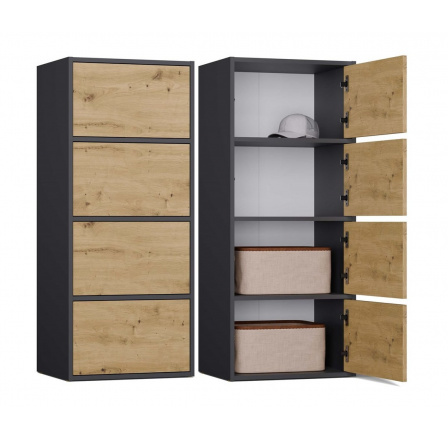 Komoda Almona 4D antracit/dub artisan Komoda Almona 4D antracit/dub artisan