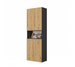 Koupelnová skříňka NOELI 2DK2K, Dub antracit/Dub artisan