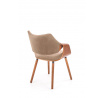 Jídelní židle K396, ořechová / béžová