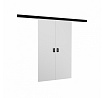 Dvoudveřové posuvné dveře na stěnu TOPPO 120 White+Black