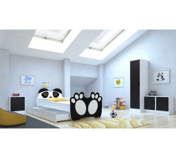 Postel s matrací a zásuvkou BEAR BLACK 160x80 Černá