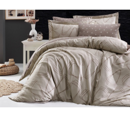 Saténový povlak na polštář Rovena mocca