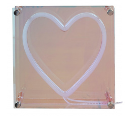 LED lampa Srdce s neonovým efektem