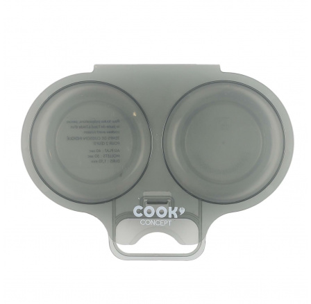 Nádoba na vaření vajec v mikrovlnné troubě šedá