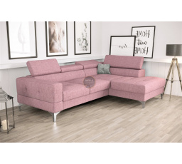Rohová sedací souprava TOSCANIA MINI s funkcí spaní 170x250 cm - růžová, pravá
