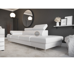 Pohovka GALAXY II lenoška 235 cm - bílá eko kůže, pravá strana