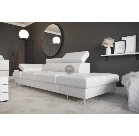 Pohovka GALAXY II lenoška 235 cm - bílá eko kůže, pravá strana