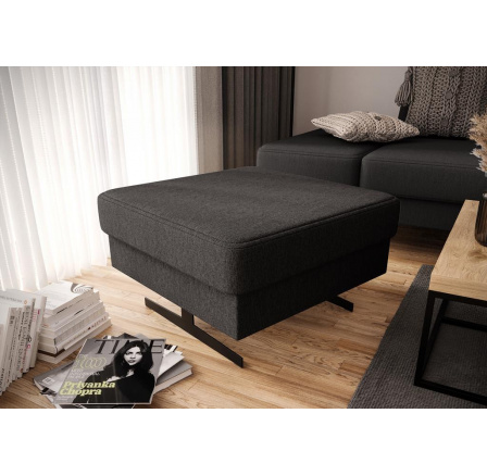 Taburet EMPORIO 70 x 70 cm - tmavě šedá Taburet EMPORIO 70 x 70 cm - tmavě šedá