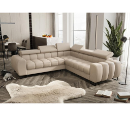 Rohová sedací souprava ASPEN MAX 260x260 cm přírodní kůže - levá, Kůže ecru