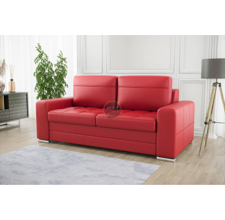 Sofa VERONA III 190 cm přírodní kůže - červená kůže