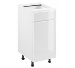 Kuchyňská dolní skřínka ASPEN D40S1 - Pravá, Bílá/Bílý lesk