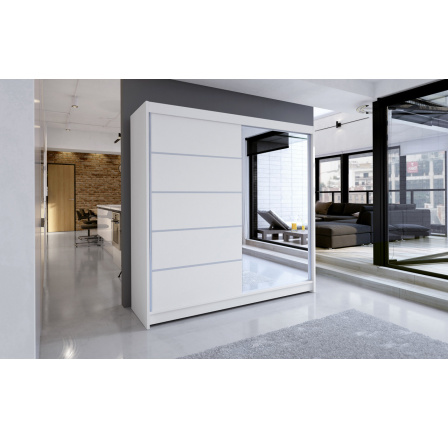 Šatní skříň TAISA III 180, Bílá Šatní skříň TAISA III 180, Bílá