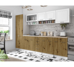 Kuchyňská linka Brigita 300/300 bílá/artisan MAT