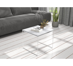 Konferenční stolek ELENA 50x50 Bílý+Beton