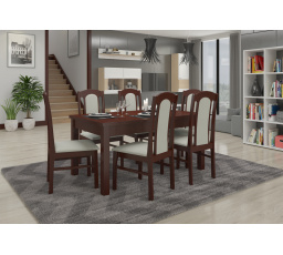 Sada stolu s židlemi RODOS 53 Tmavý ořech