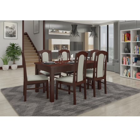 Sada stolu s židlemi RODOS 53 Tmavý ořech