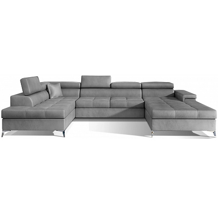 Rohová sedací souprava ve tvaru U EDUARDO, Monolith 84 levá