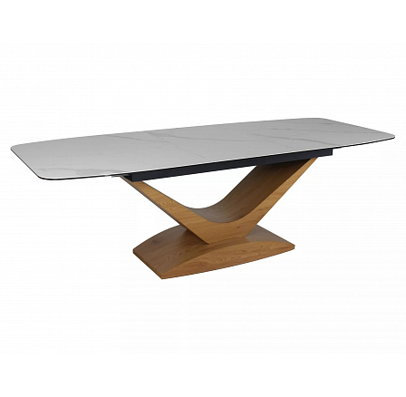 Jídelní stůl DOLCE, Dub/ Bílý MAT